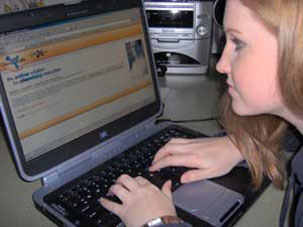A random collection of images that changes on each page load. Some images are lab equipment, some are students performing a lab, and some are students submitting their lab results online at chem21Labs.com.